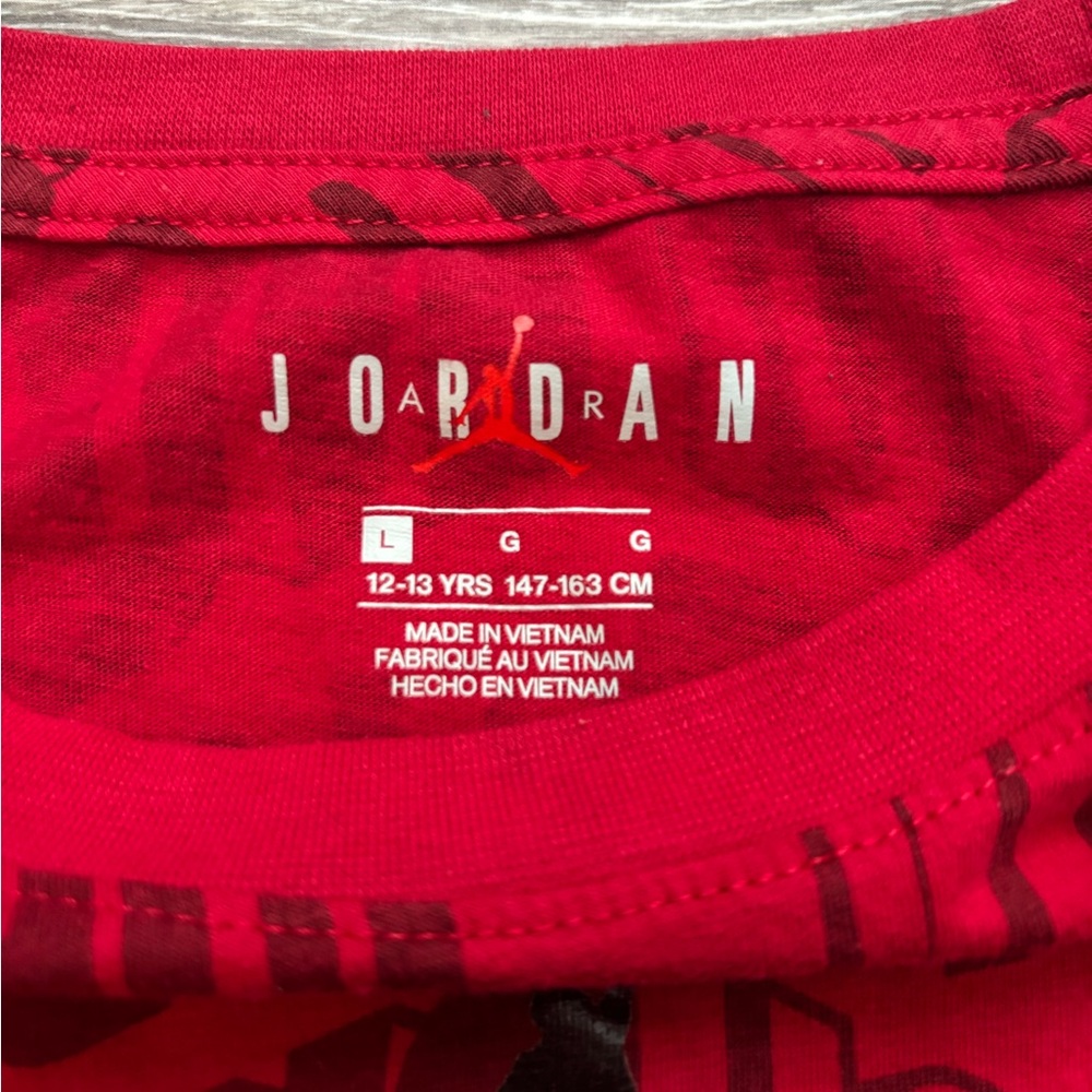Jordan Kids Dynamic Red Graphic Tee - Picture 2 of 3